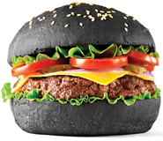 dark bun burger