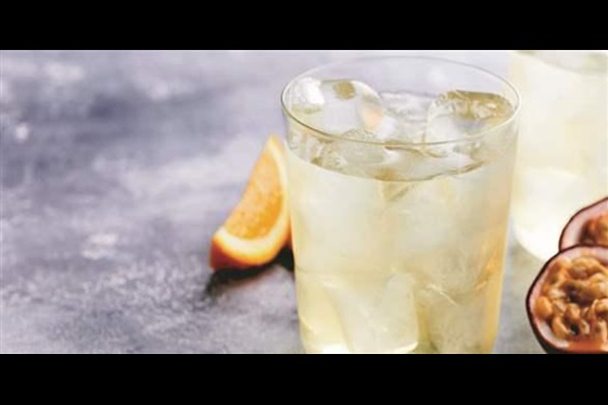 Citrus flavor drink in glass