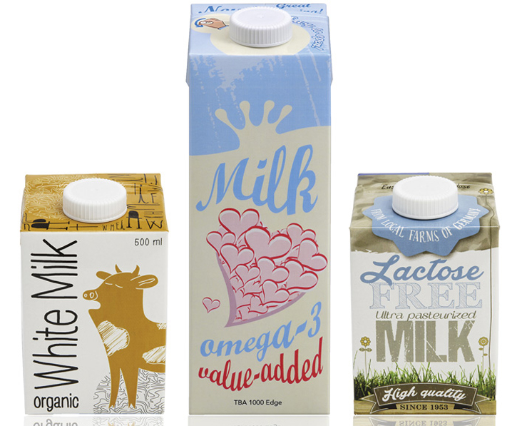 Tetra Pak Milk Cartons