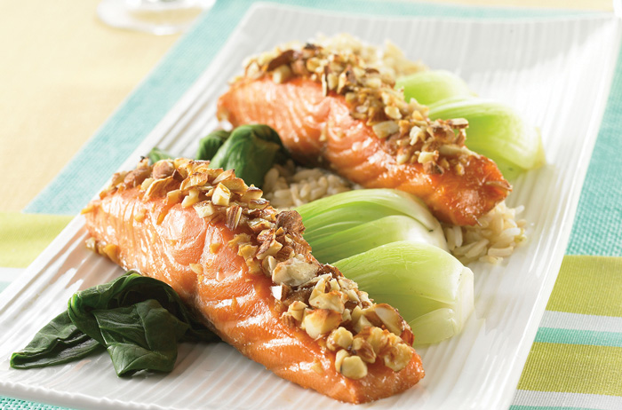 Salmon Filets with Almonds