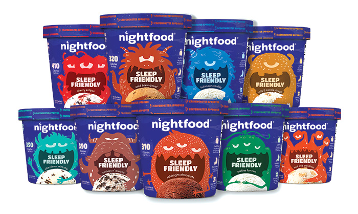 Nightfood sleep-friendly ice cream includes vitamins, minerals, and amino acids that may support sleep quality. 