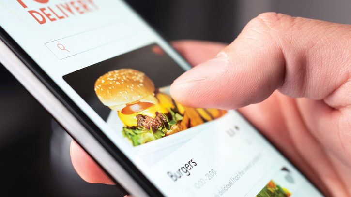 food ordering on mobile phone
