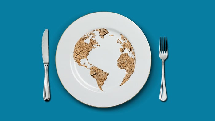 World food crisis concept