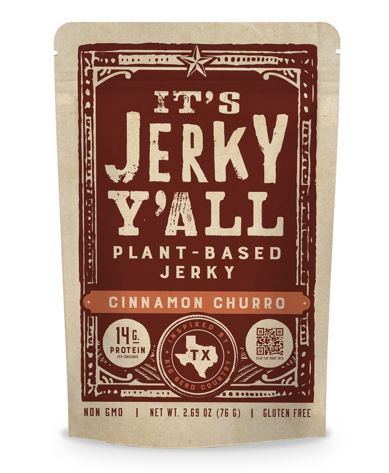 All Y’alls Foods Cinnamon Churro plant-based jerky