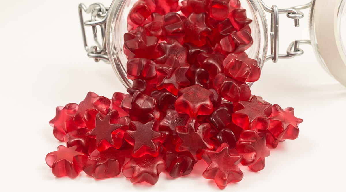 red gummy candy