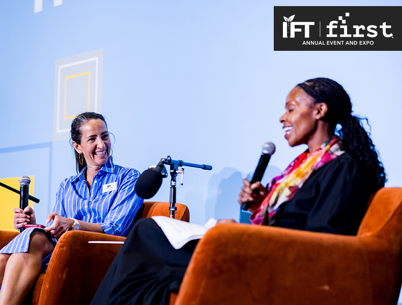 From left: Anna Rosales (IFT) and Dana Thomas (Rockefeller Foundation)