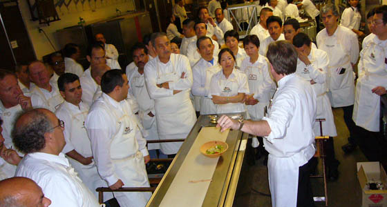 Brad Nelson demonstrating new techniques to Marriott staff