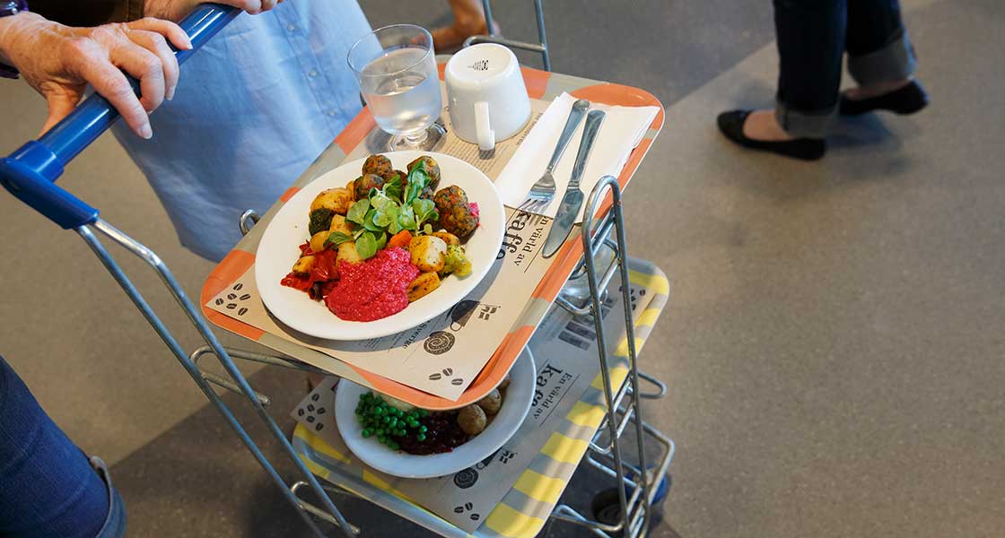 Food at an IKEA restaurant