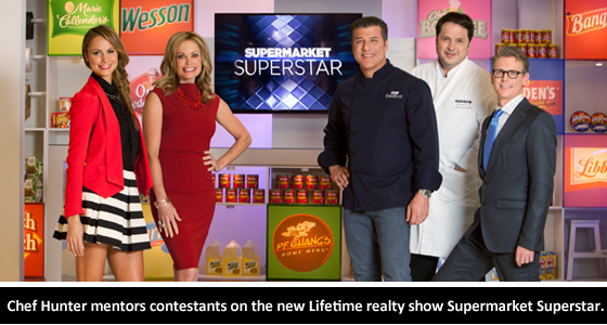Chef Hunter mentors contestants on the new Lifetime realty show Supermarket Superstar.