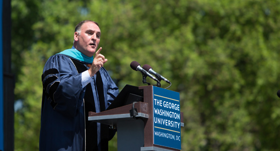 Jose Andres gives a commencement speech at The George Washington University