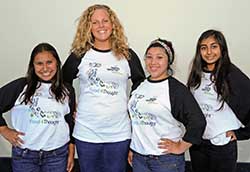 Girls Inc. Food4Thought participants, from left, Melissa Quero, Bryn McKibbin, Melanie Hercules, and Dharaa Upadhyaya.