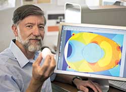 Computer image simulates levels of RF energy