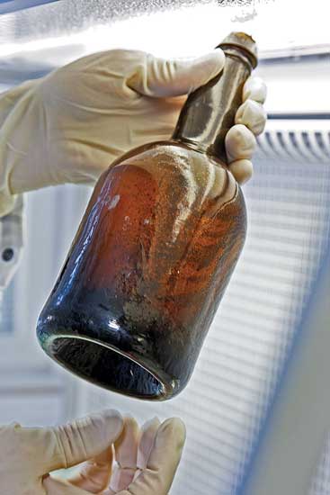 Beer from the 1840s that was discovered in a shipwreck.