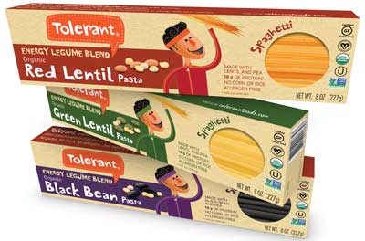 TOLERANT Foods Energy Legume Blend pastas