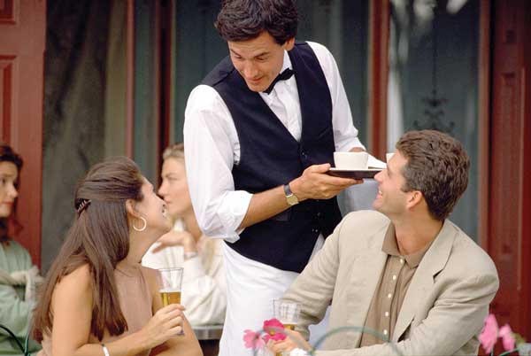 Couple at restaurant