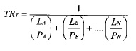 Eq 2 Calculating transmission rate from permeability data