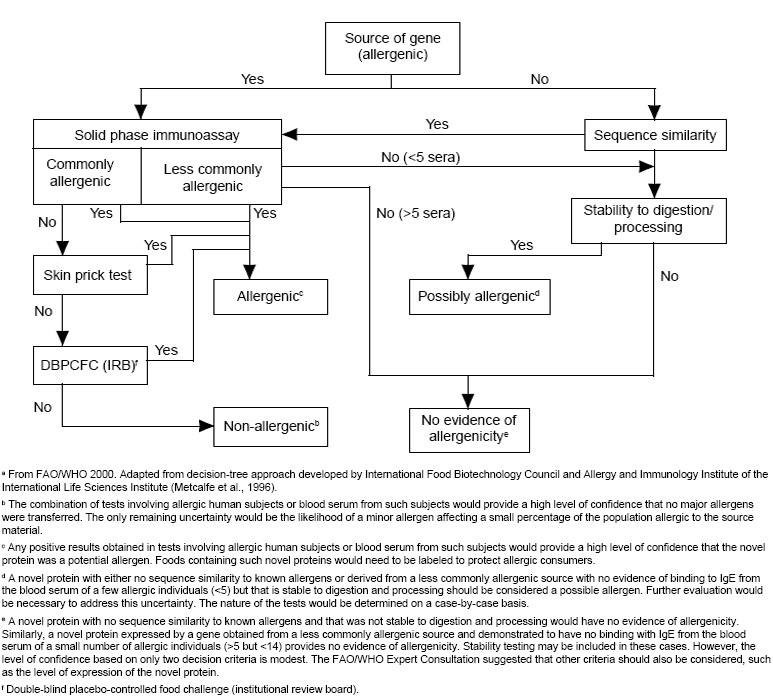 Fig. 1—Assessment of the allergenic potential of foods derived from genetically modified crop plantsa