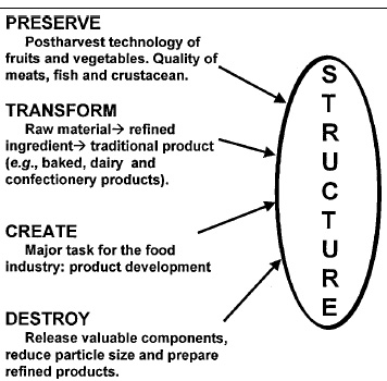 Fig. 1—Relation between food processing and the structure of foods. Adapted from Aguilera and Stanley (1999)