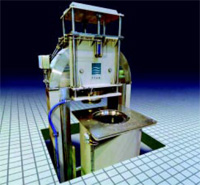 Fig. 2—Standard production-size high-pressure system currently used for pressurization of foods such as ready-to-eat meats, guacamole, and oysters, and for studies on sterilization of low-acid foods