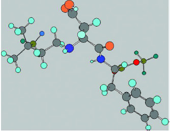 Fig. 1—3-dimensional structure of the neotame molecule