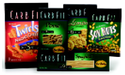 Fig. 4—Hain Celestial Group’s CarbFit line appeals not only to consumers on a high-protein, low-carb regimen but also to those seeking products that are all-natural, kosher, and gluten-free.