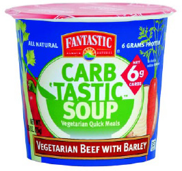 Fig. 5—With brown-bagging rising again—in the name of health—Fantastic Foods’ new low-carb soups are right on target.
