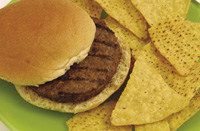 A fiber-enhanced hamburger bun made with an ingredient derived from wheat bran is one of several prototypes that suggest the restructuring of the carbohydrate trend in useful directions.