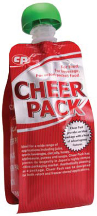 Cheer Pack from CDF Corporation is an easilyportable, multi-layer laminate pouch (see p. 125).