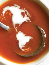 A simple cup of soup with about 40 basic ingredients illustrates the complexities of the supply chain, which may entail over 500 different companies from all over the world.