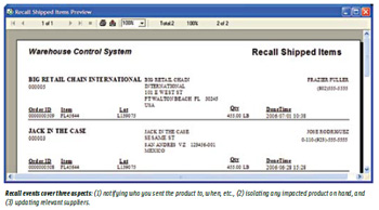 Recall events cover three aspects: (1) notifying who you sent the product to, when, etc., (2) isolating any impacted product on hand, and (3) updating relevant suppliers.