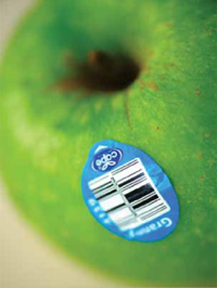 Some members of the produce industry are beginning to use the GS1 DataBar on product. The point-of-sale barcode enables traceability and product management through the supply chain.
