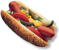 Chicago-style hot dogs are a hometown favorite.