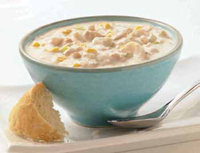 Whey proteins provide viscosity to chowders and soups.