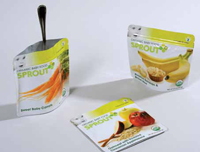Flexible retort pouches provide a good alternative to baby food jars for this product line.