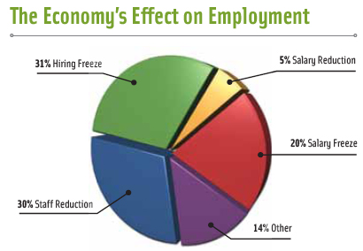 Figure 1. How has the economic environment affected the employment situation in your workplace?