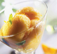The addition of whey protein and buttermilk converts sorbet into a refreshing snack that is also a source of 5 g of protein.