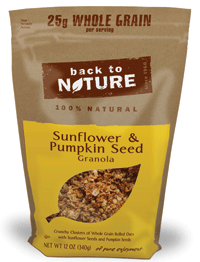 Using high-quality, simple ingredients such as whole grains, seeds, and nuts positions Back to Nature granola well for the growing number of consumers seeking healthful, natural foods.
