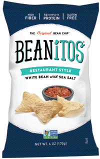 Gluten-free Beanitos chips flag the fact that the product is non-GMO verified.