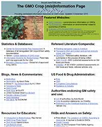 The GMO Crop (mis)Information Page