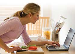 The U.S. Dept. of Agriculture provides an online database of recipes.