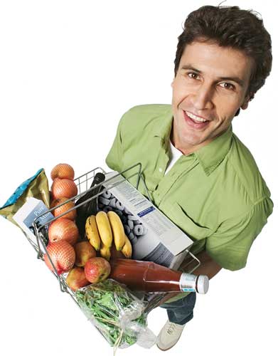Man with groceries
