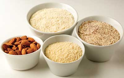 Three versions of almond flour
