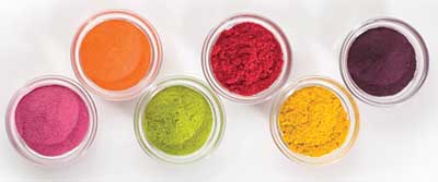 Fruit and vegetables powders