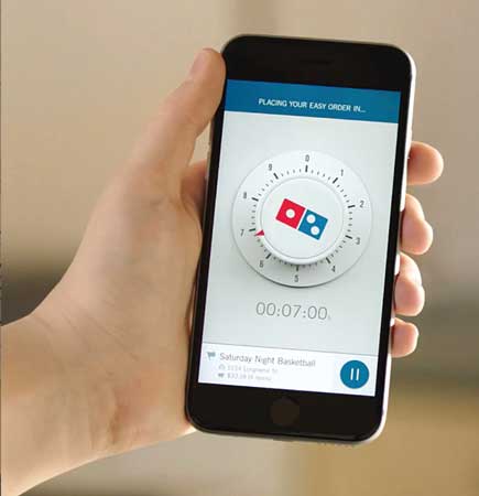 Domino’s one-click app