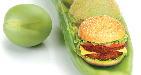 Peapod morphing into veggie burger