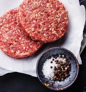 Meat patties and spices