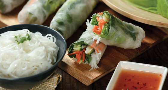 Veggie Spring Rolls with Asian Cellophane Noodles