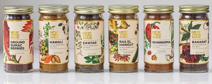 Middle Eastern Spice Collection jars