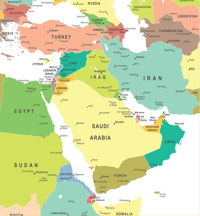 Middle Eastern map