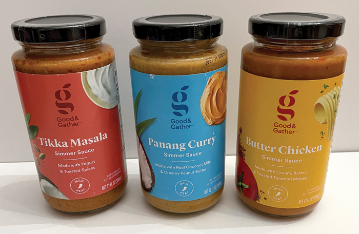 Target GG Simmer Sauce jars